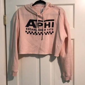 ALPHA PHI CROPPED HOODIE